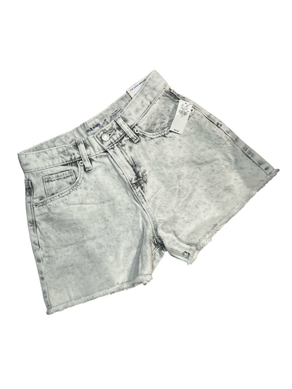Old Navy Girls Light Gray High-Rise Shorts 14